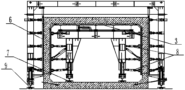 Rapid continuous construction method of single-compartment large-section cast-in-place frame-structure pipe gallery