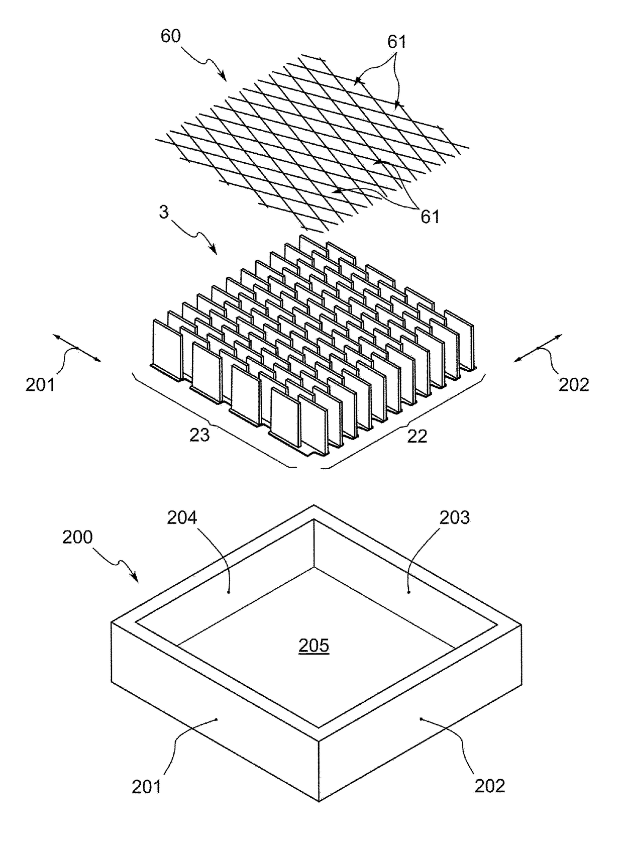 Method for making a cementitious mortar based composite panel with light translucency properties and a structure of light translucent material