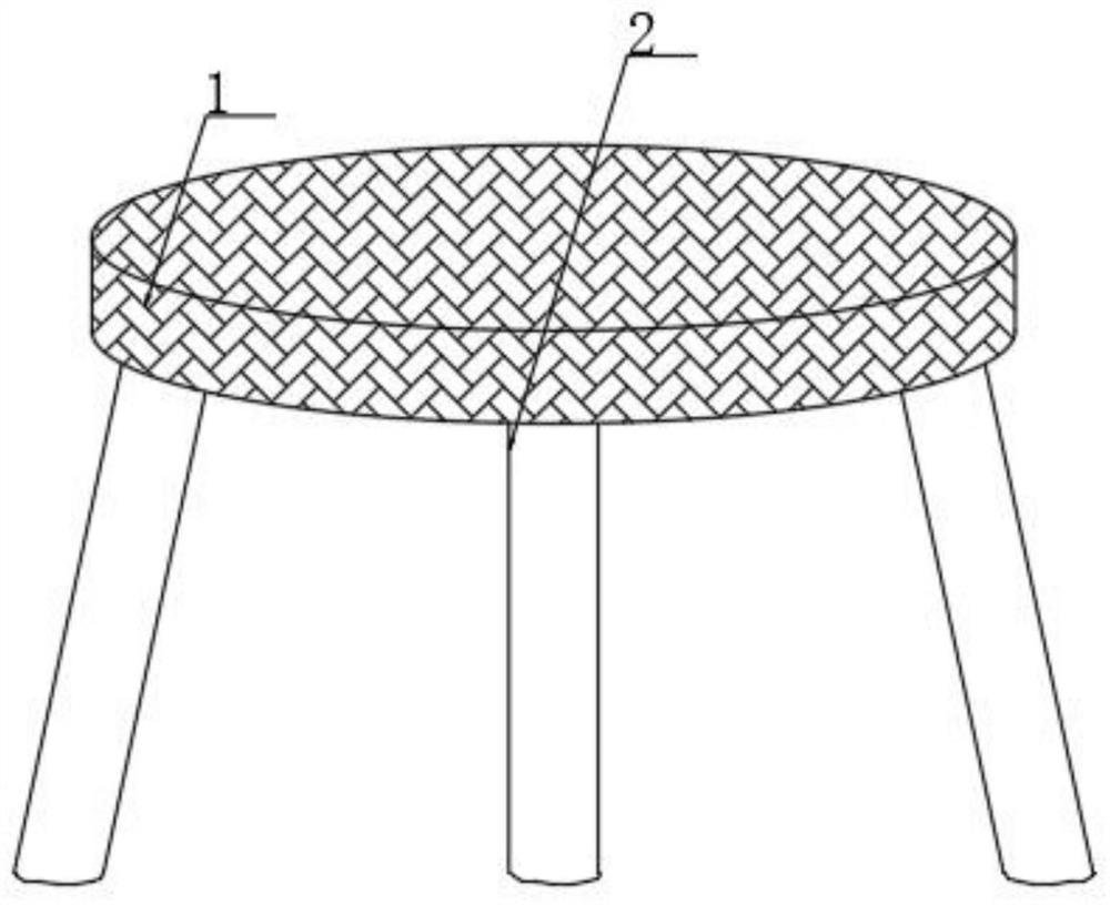 Furniture based on fishing rope knot and manufacturing process thereof