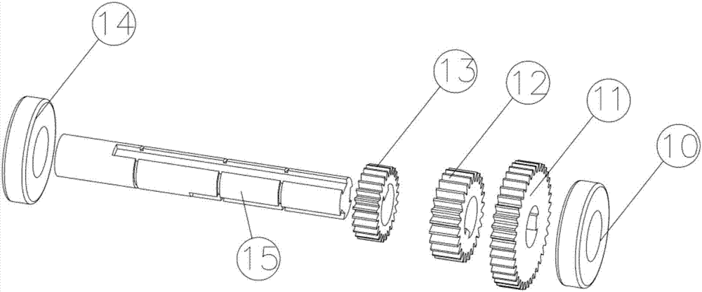 Transmission shaft and gearbox integrated transmission structure