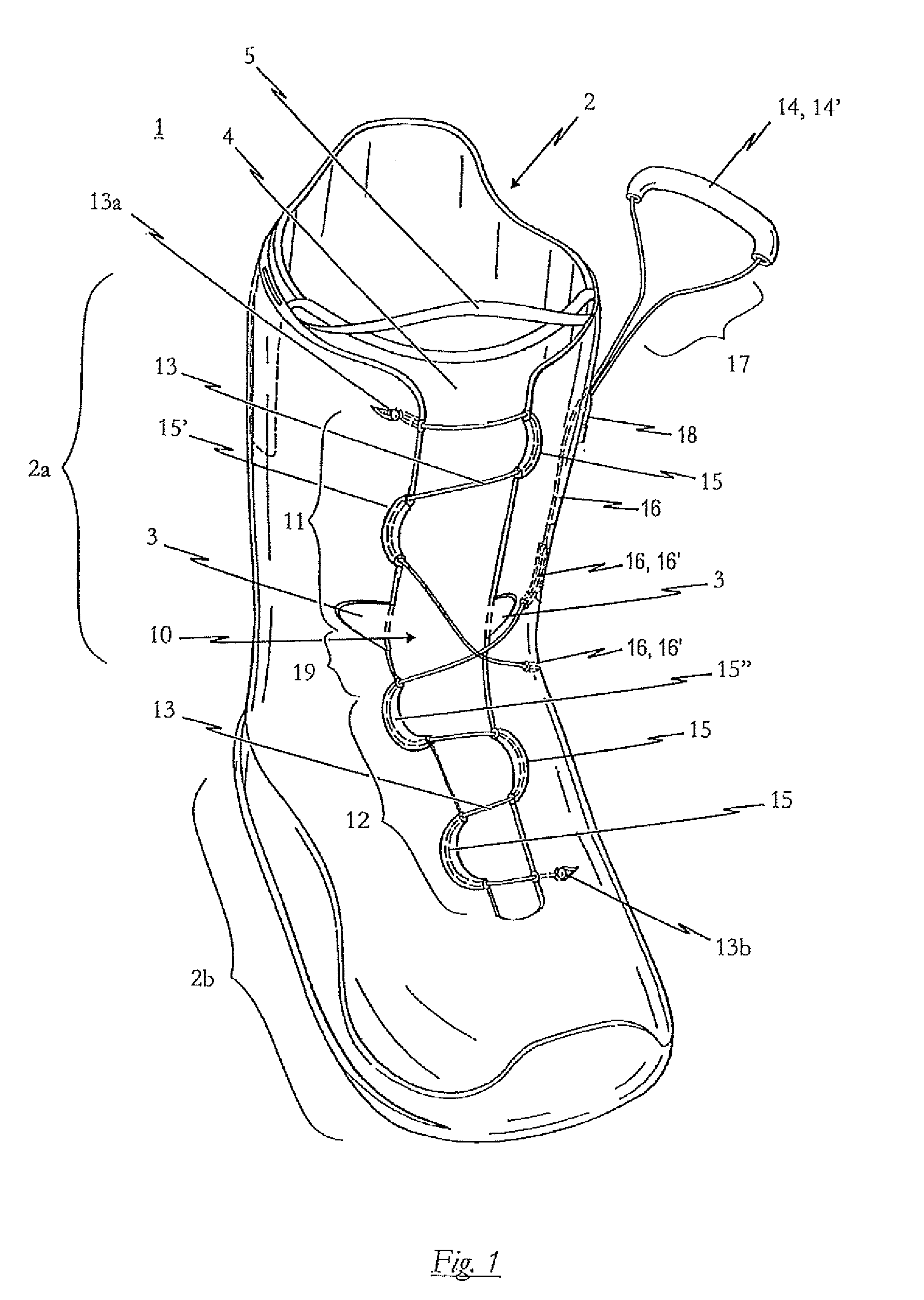 Boot in particular ski or snowboard boot