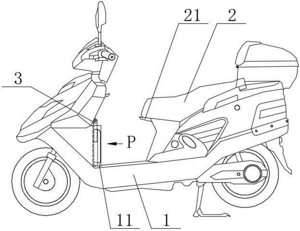 Two-wheeled pedal type electric bicycle with front auxiliary seat