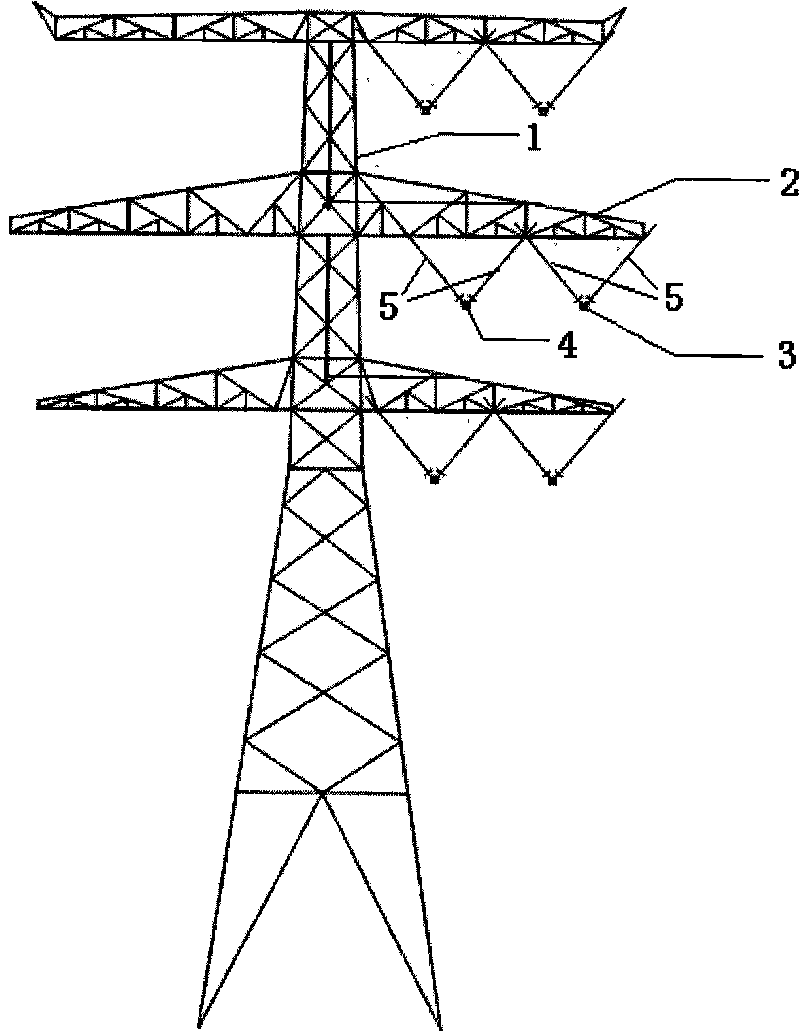 Equipotential access method of 500kV same-tower four-circuit transmission line tangent tower live-wire work