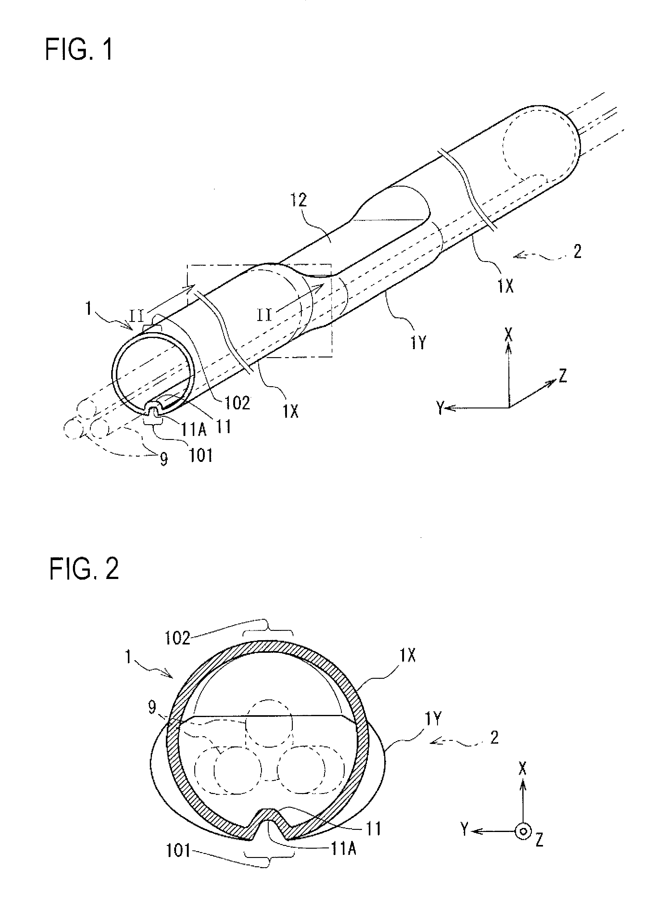 Electric-wire protecting pipe and wire harness