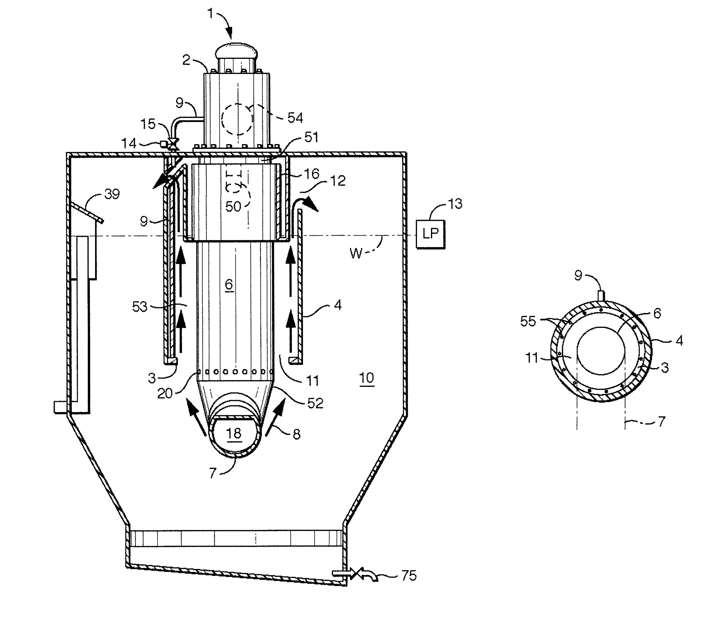 Single burner snow melter capable of a snow start operation