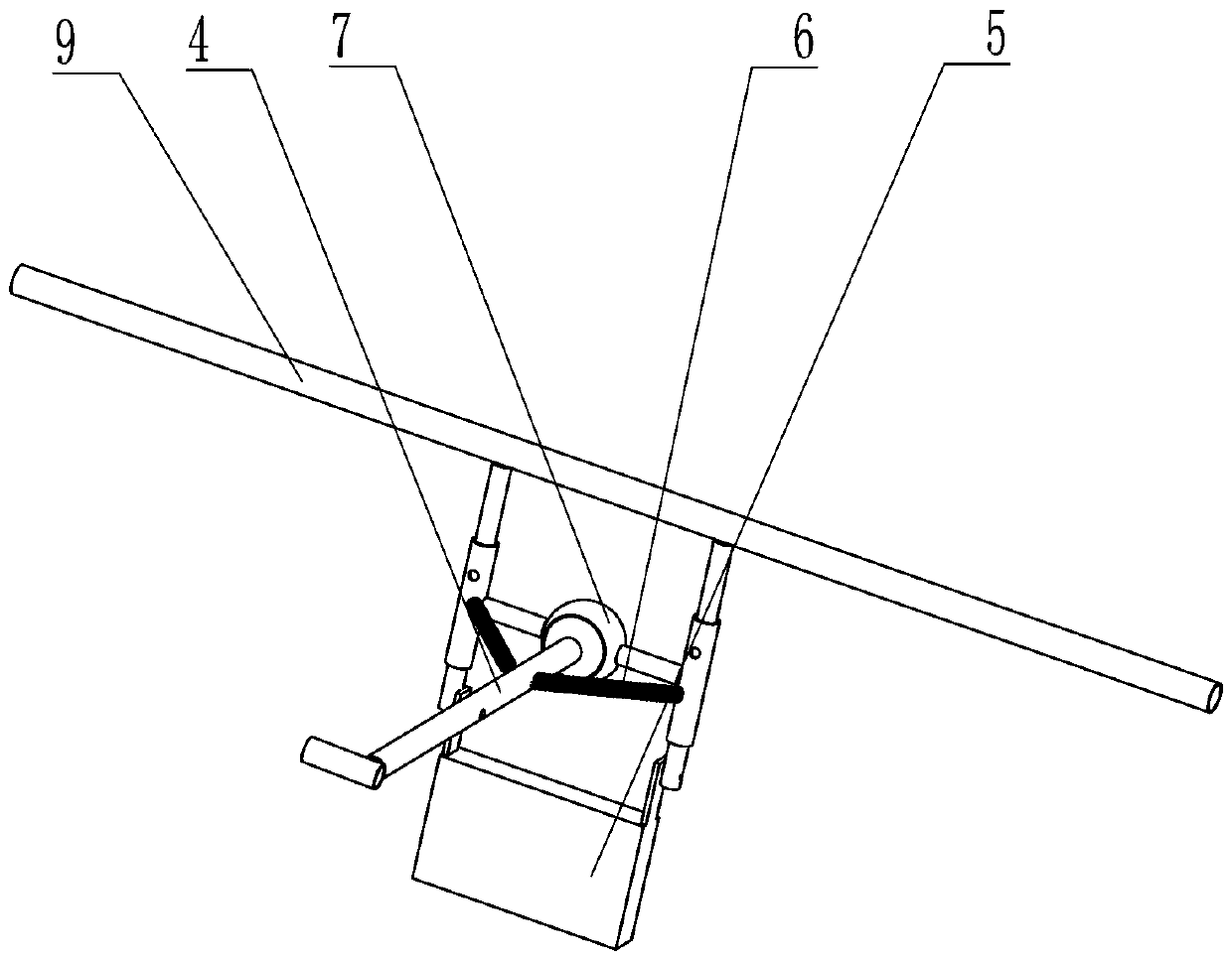 Spraying device for rapeseed production