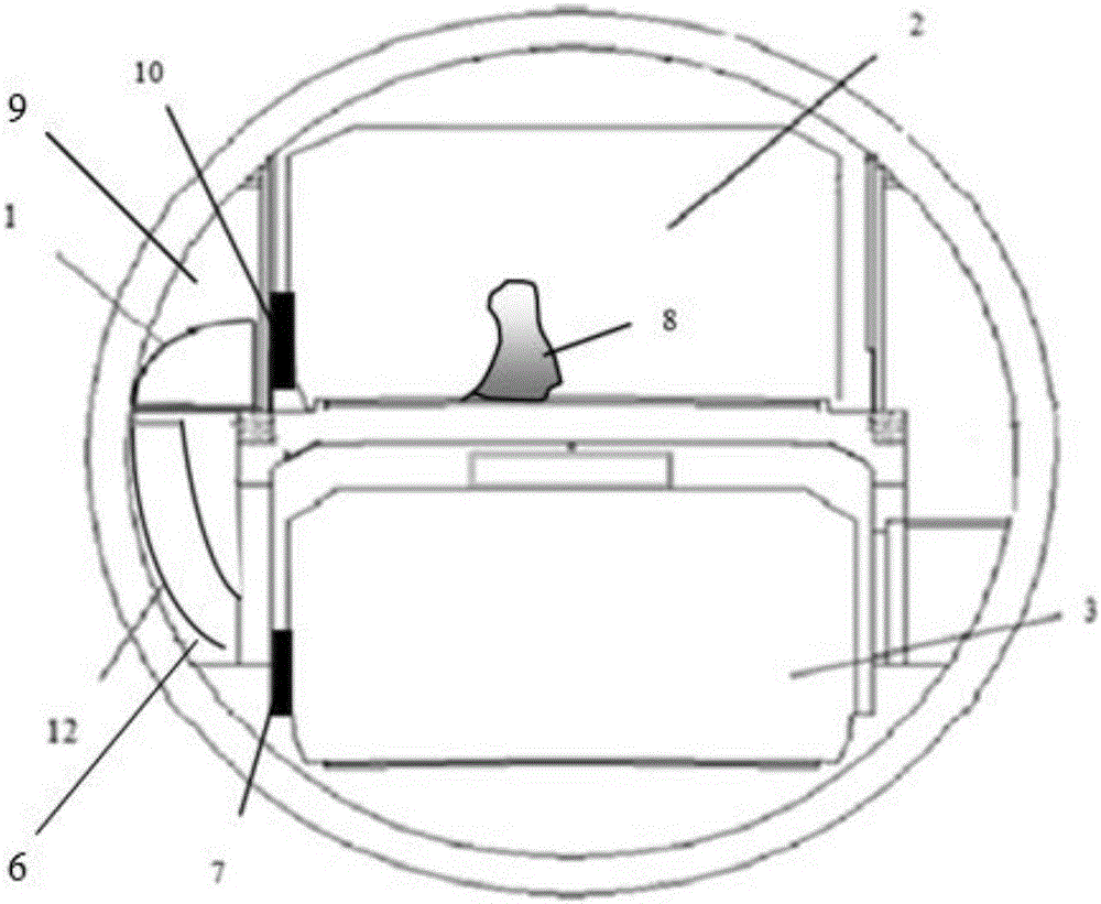 Personnel evacuation and rescue channel structure for underwater section tunnel and smoke control system