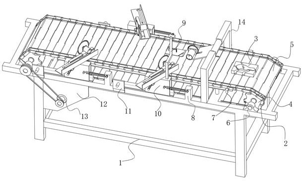 Automatic opening and slitting device for wing and claw trunks of poultry