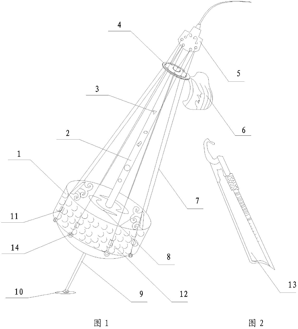 Kangen resonance instrument prolonging low pitch