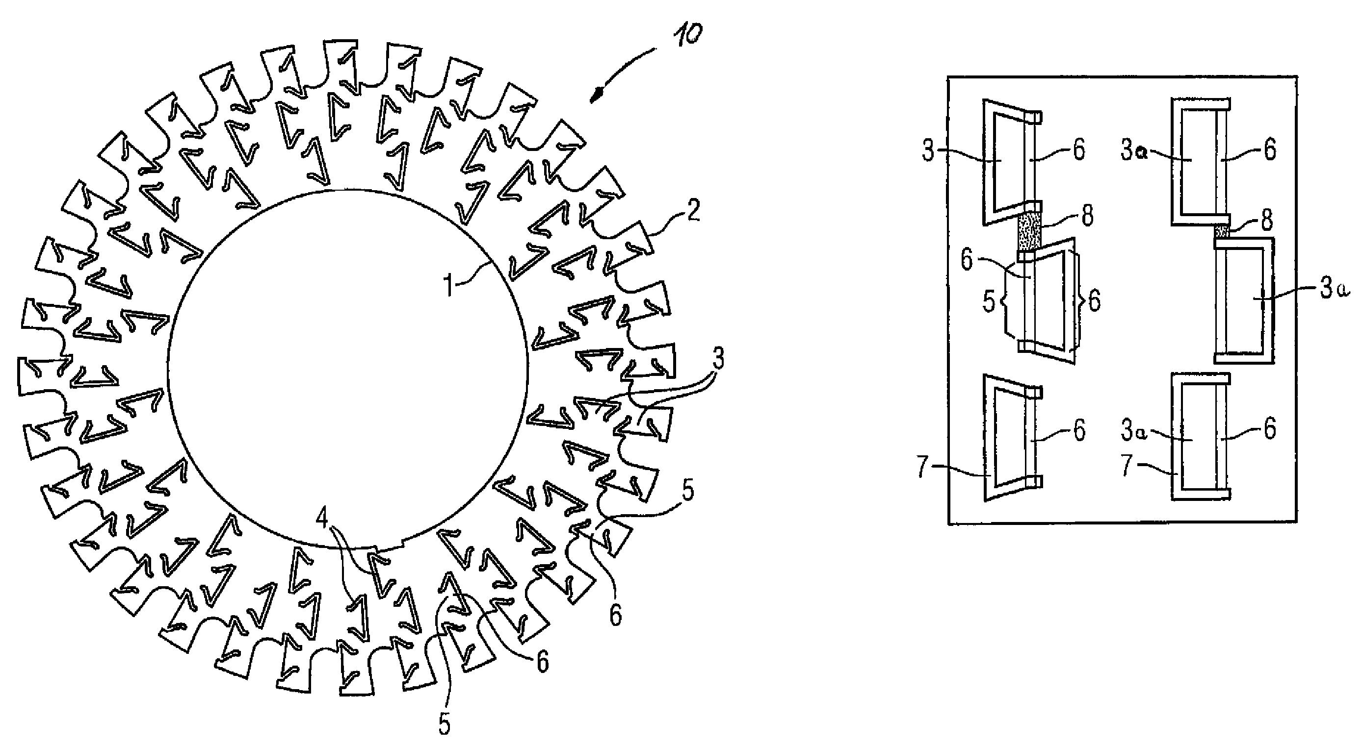 Laminations with integrated spacing feature for an electric machine, and method of making a lamination