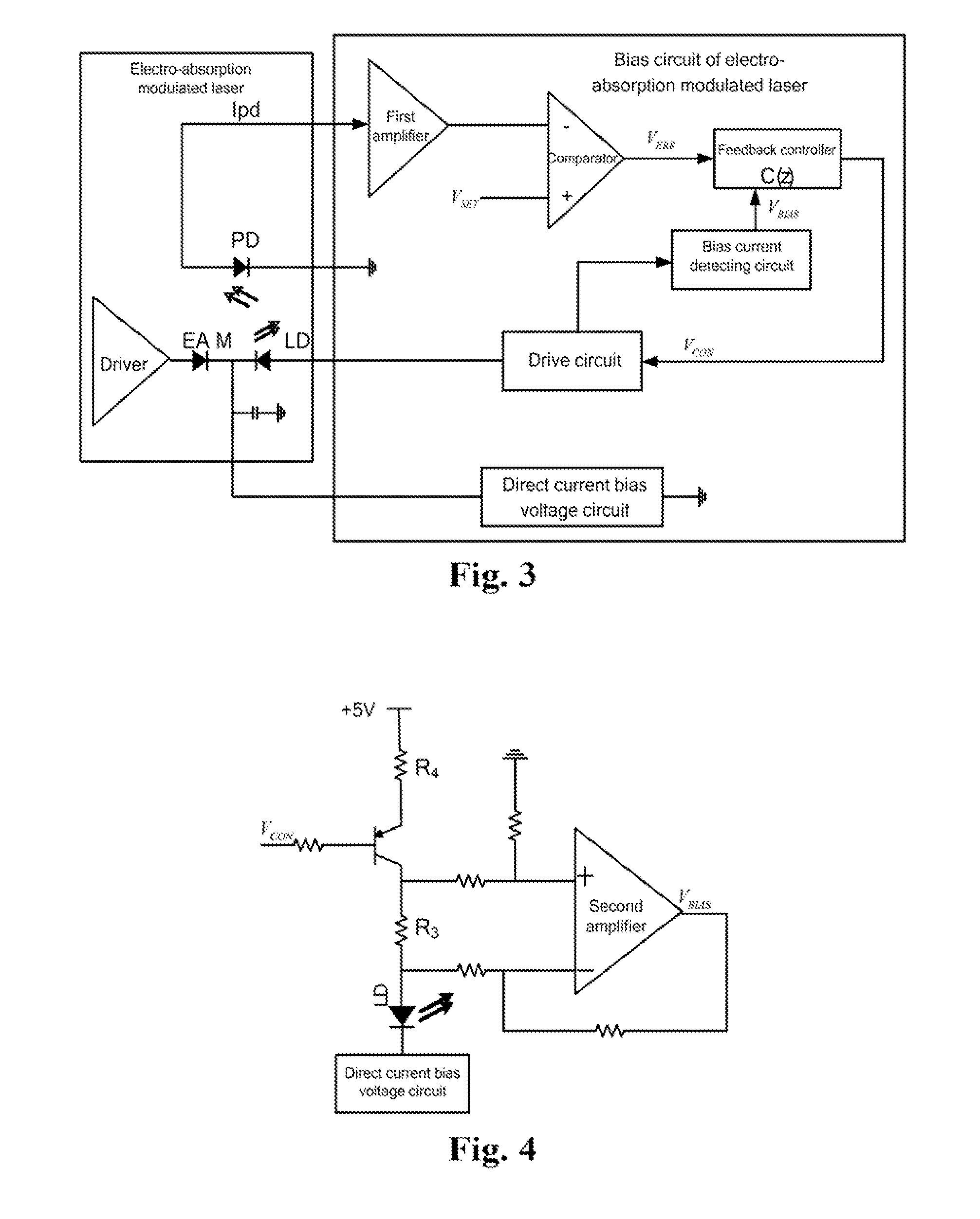 Bias circuit of electro-absorption modulated laser and calibration method thereof