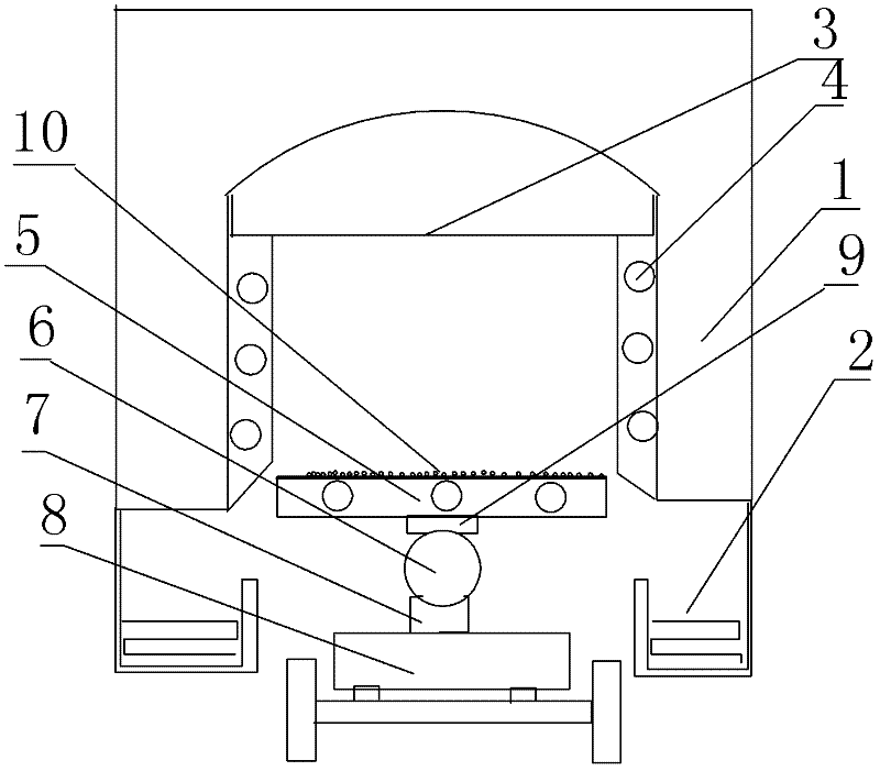 Device for quenching of elongated steel wire