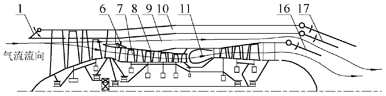 Turbofan engine with automatic bypass ratio regulating capacity