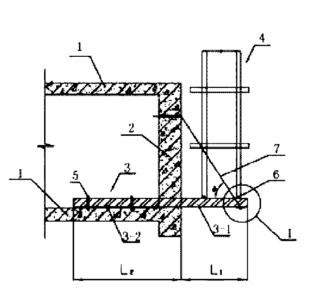 Overhanging type scaffold supporting system
