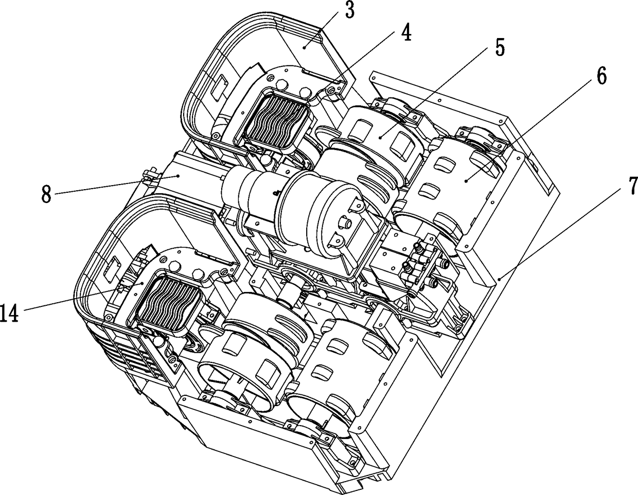 A massage mechanism of a lower limb massage machine