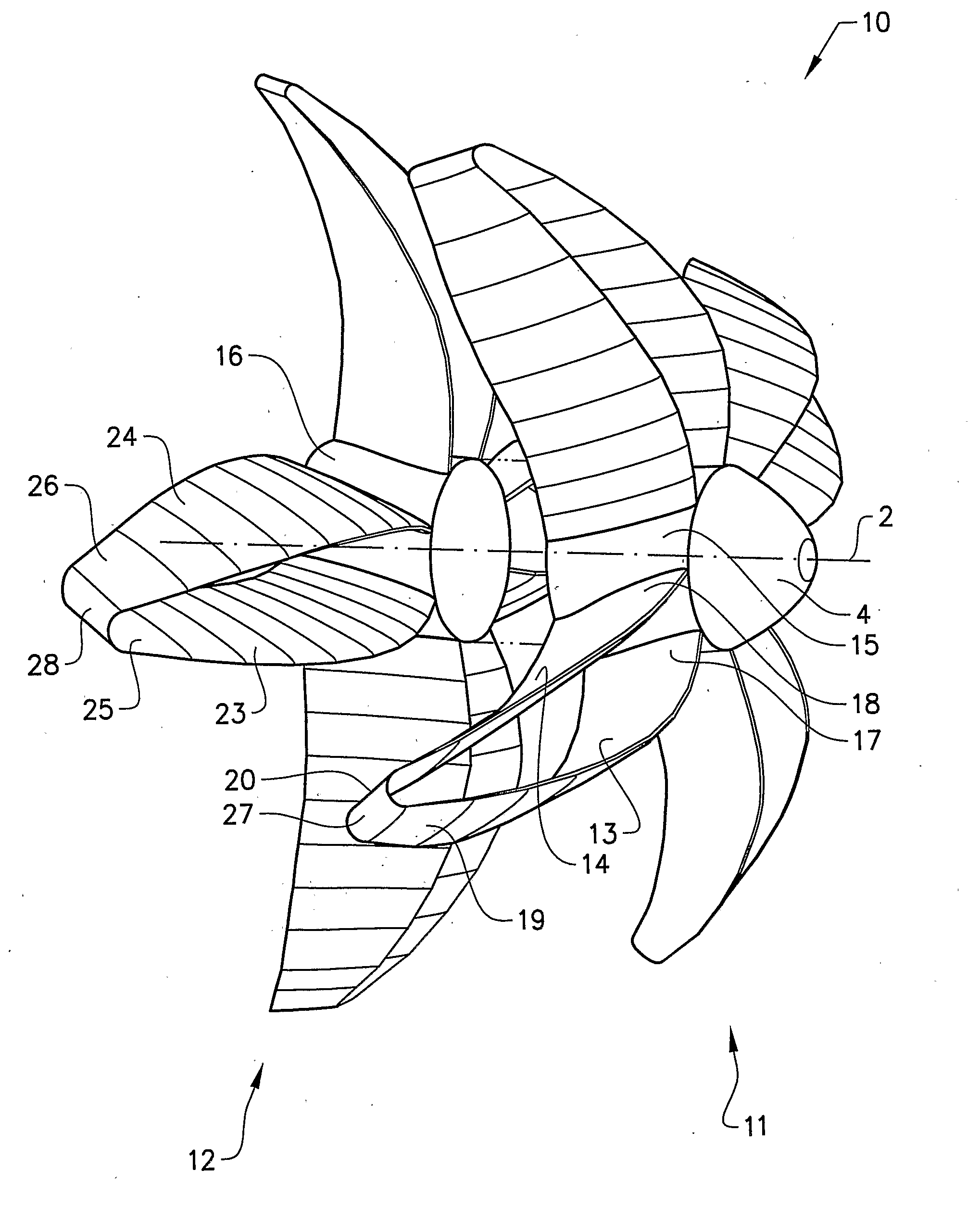 Air propeller arrangement and aircraft