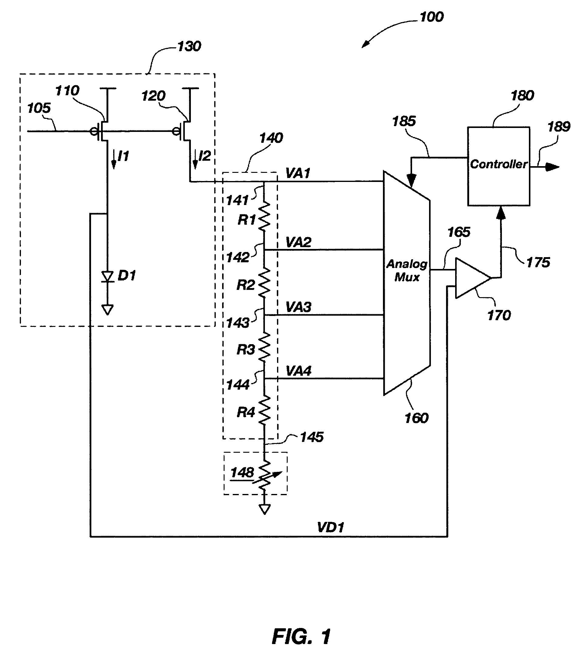 Method and apparatus for low voltage temperature sensing