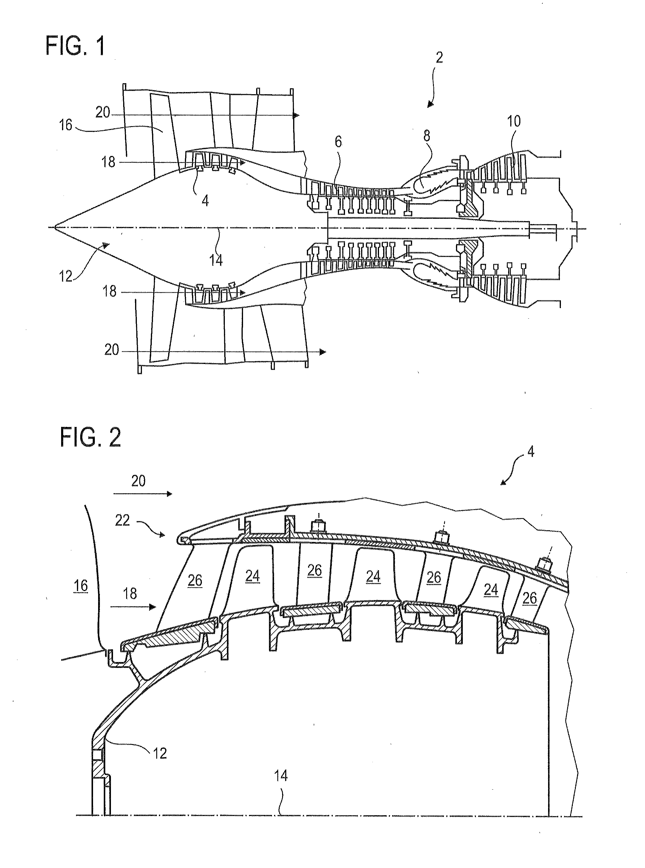 De-Icing Splitter for an Axial Turbine Engine Compressor