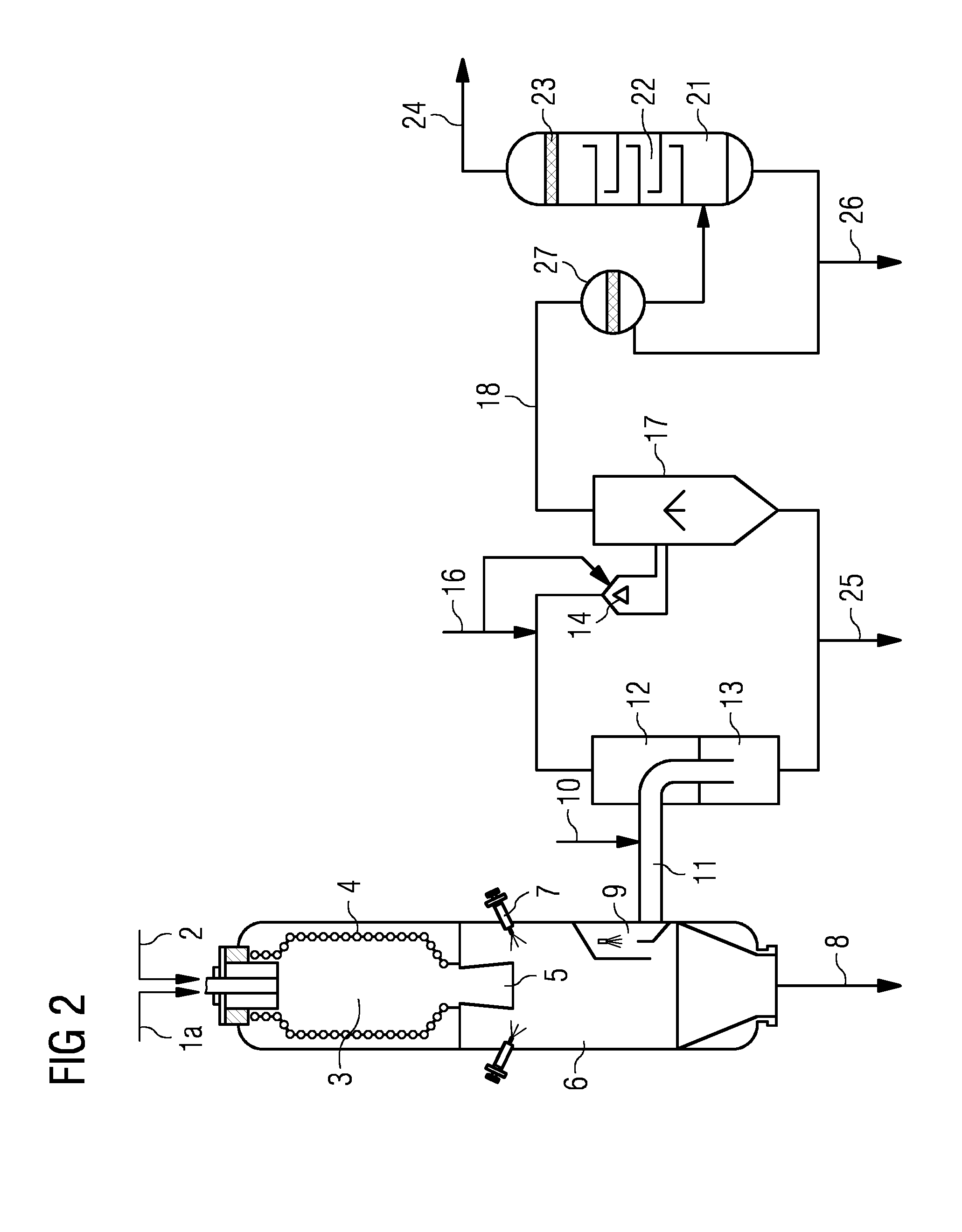 Dust separation from the crude gas of an entrained flow gasifier