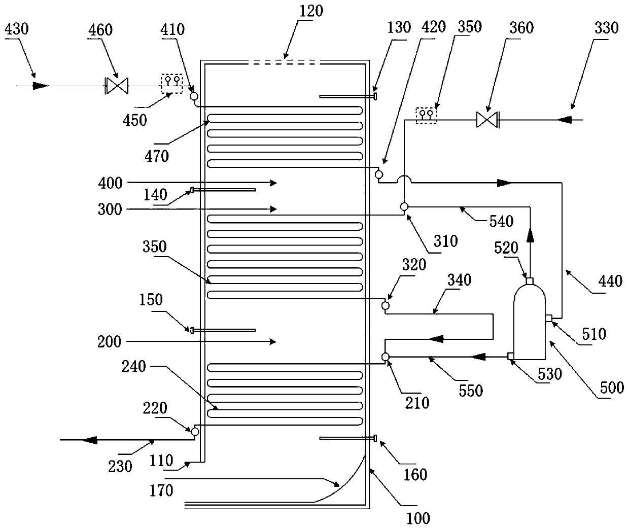 Steam-air preheating device and system