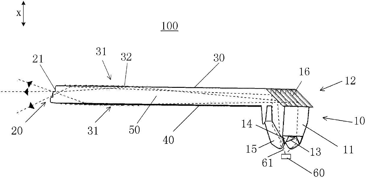 Light guide member for vehicle lamp, vehicle lamp for motor vehicle, and motor vehicle