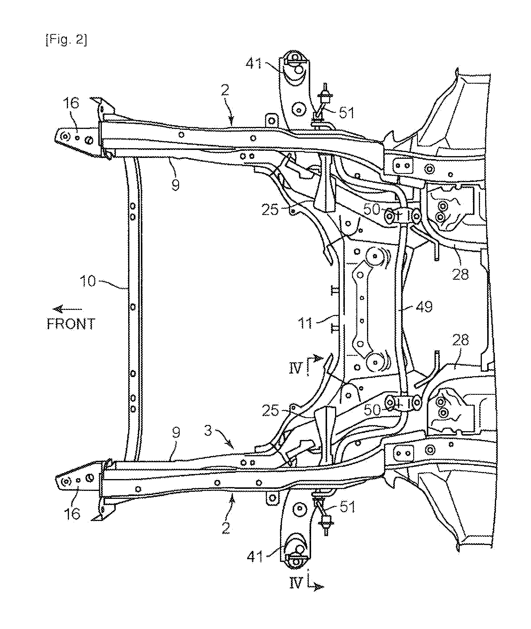 Suspension mounting structure for vehicle
