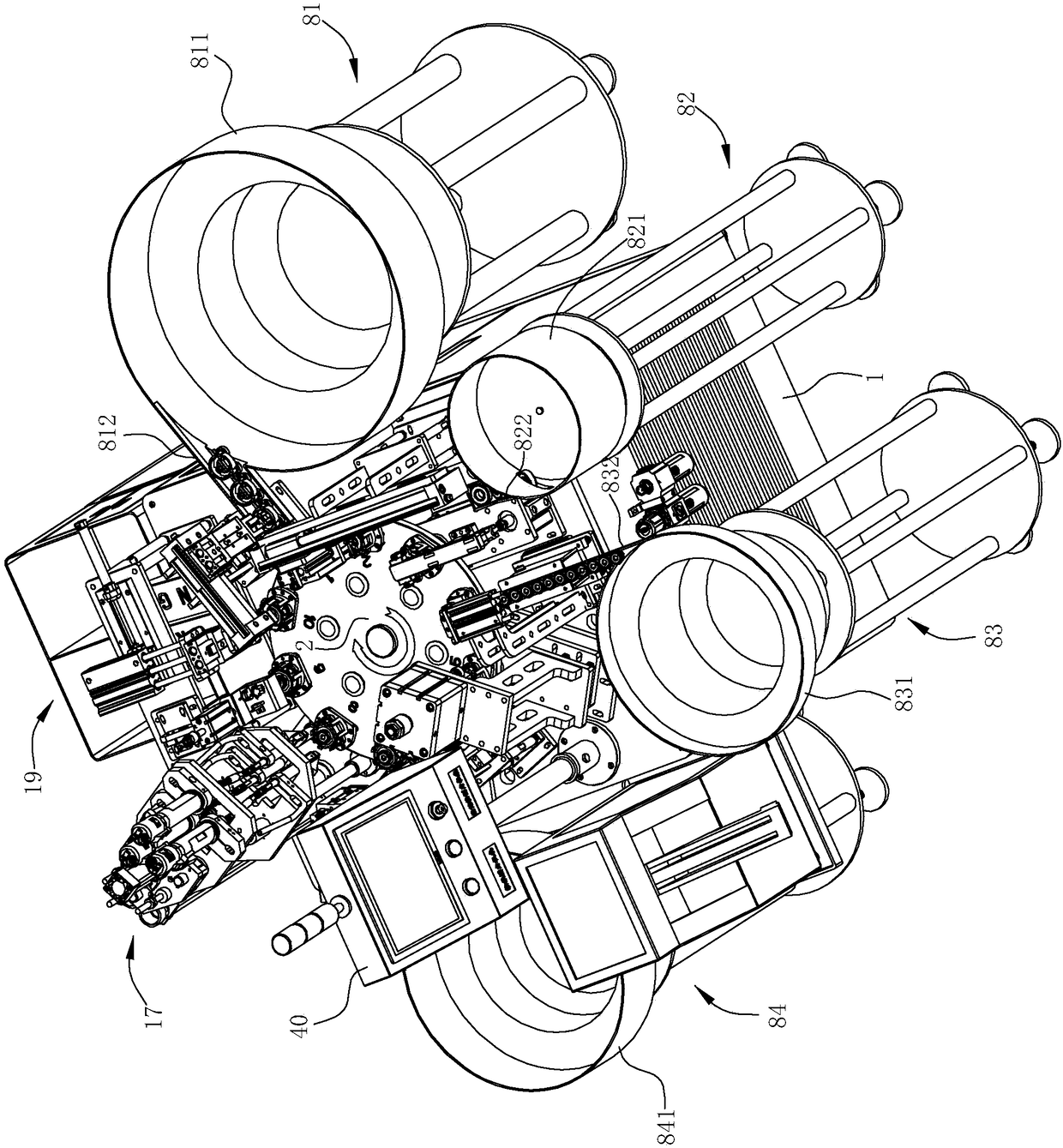 Automatic assembling method for water pump piston frame assembly