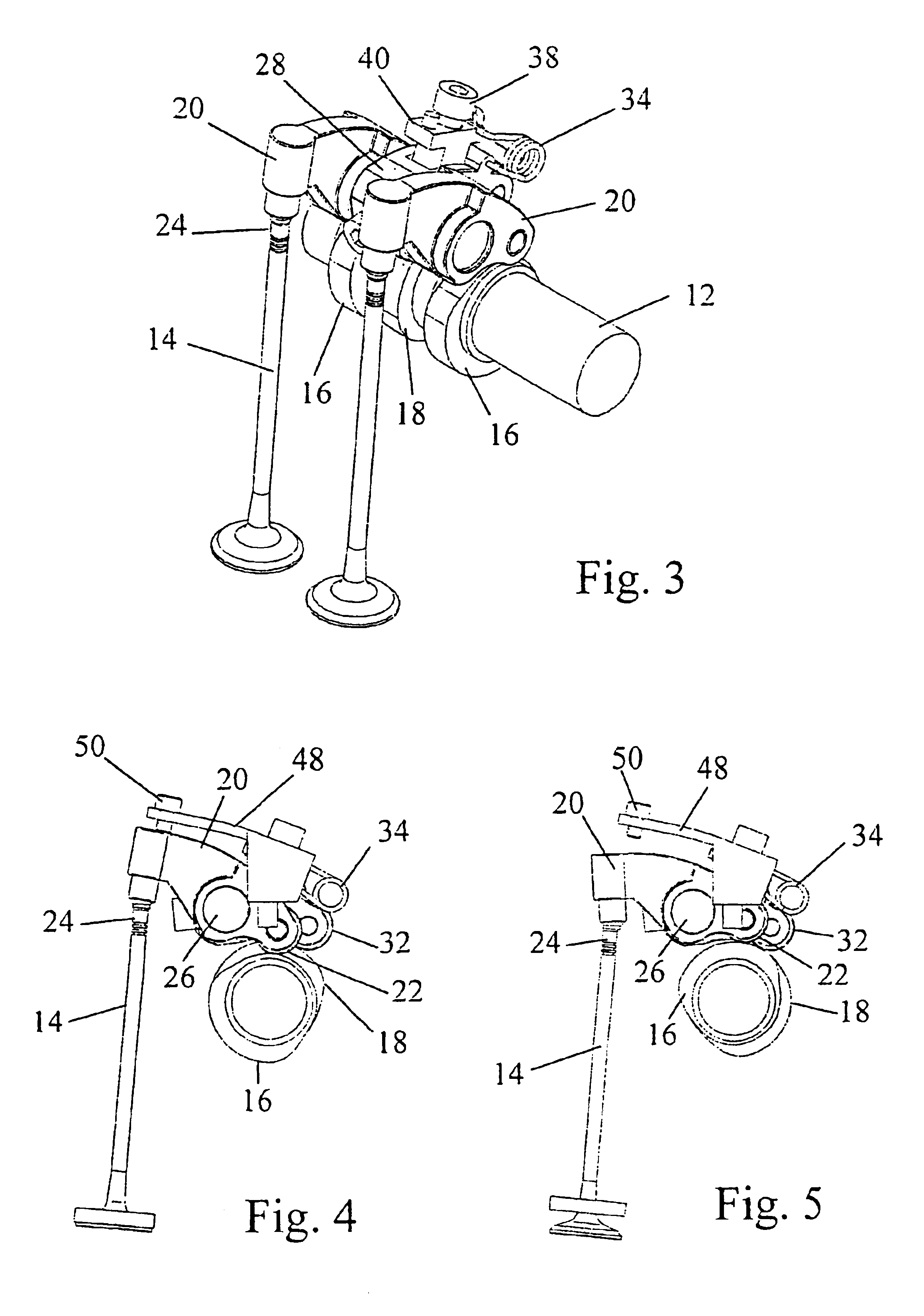 Engine with variable valve mechanism