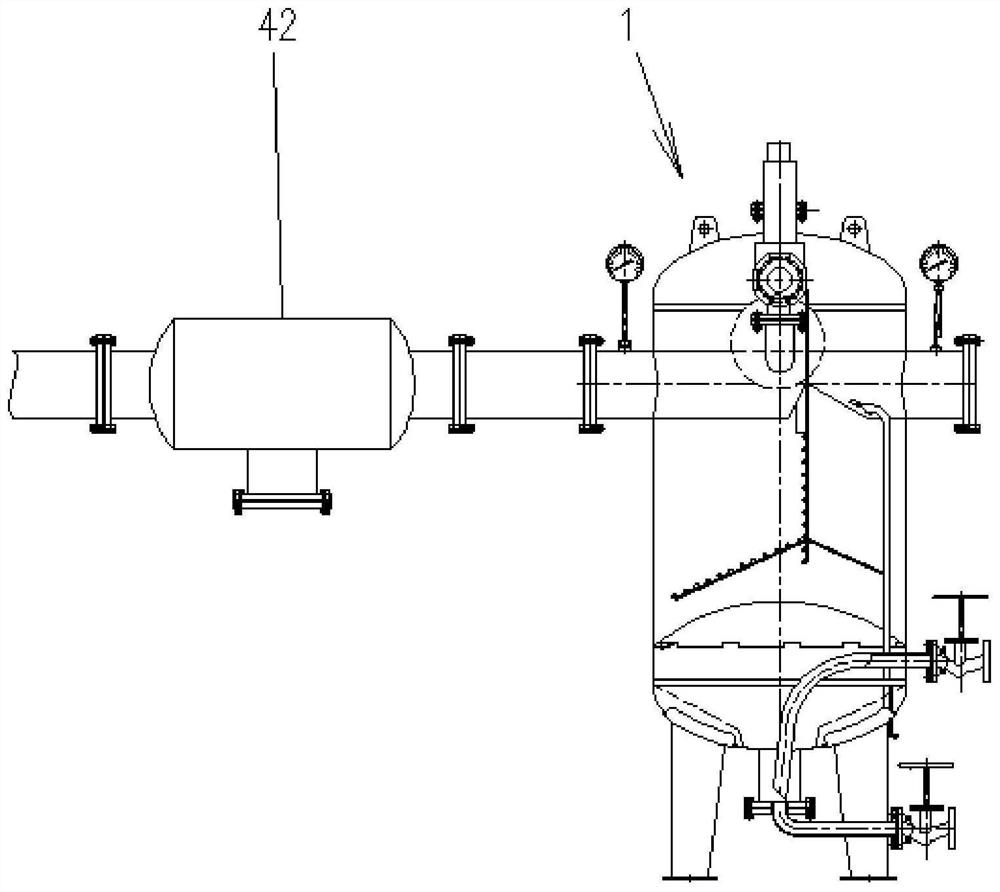 Device for transforming compressed air pipeline in ship industry and transforming method