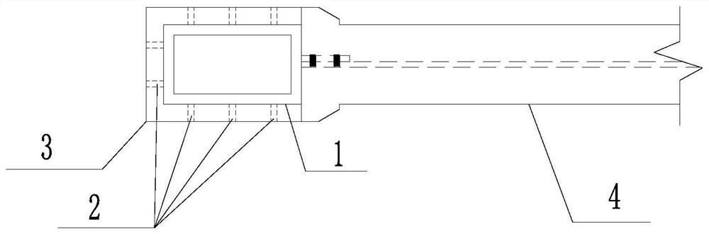 Rectangular concrete column-H-shaped beam composite ring plate type connecting joint and connecting method