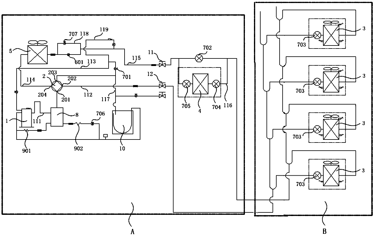 Non-halt defrosting air conditioner system