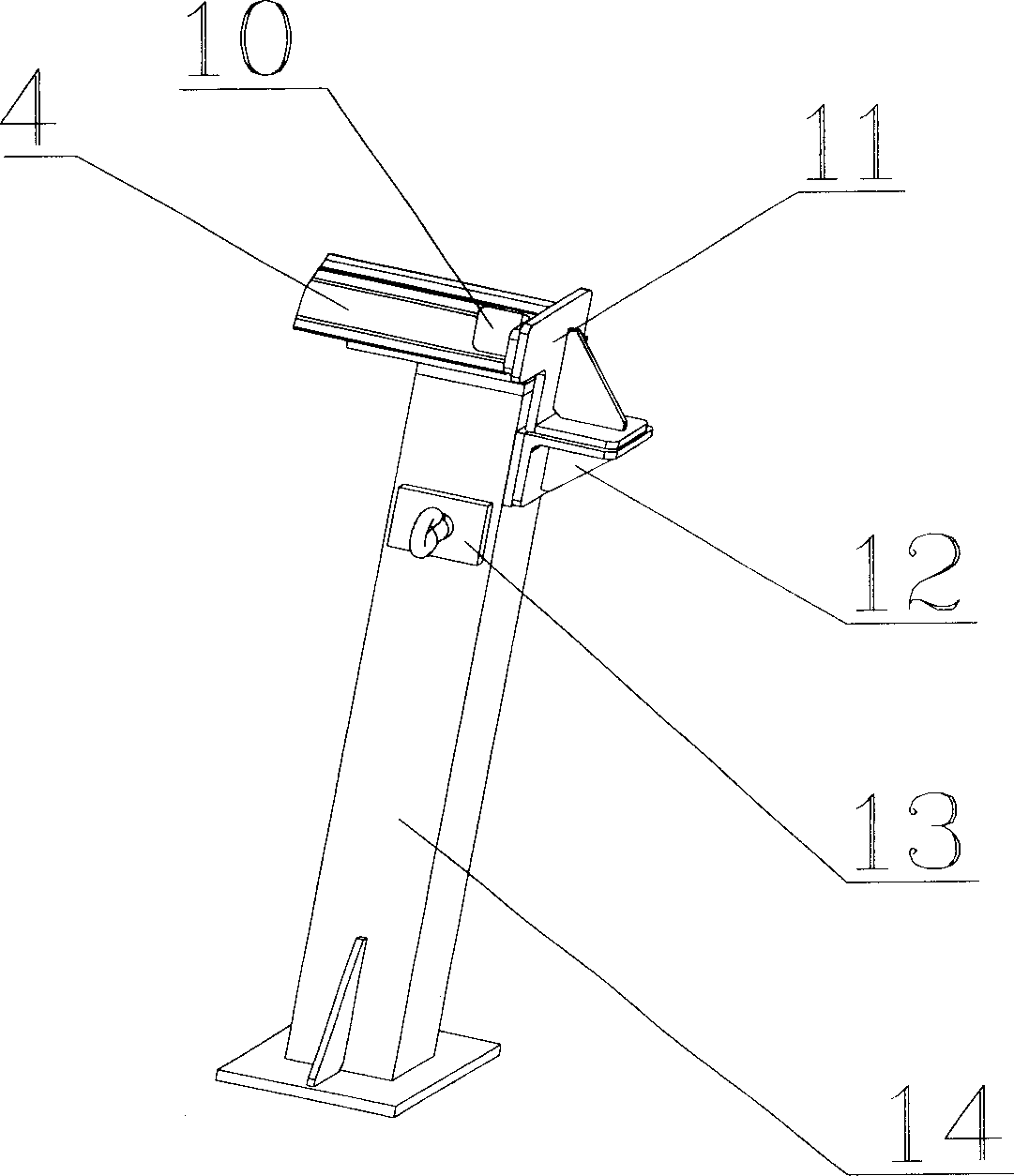 Multi-status combined frame for installing large-length vehicle container