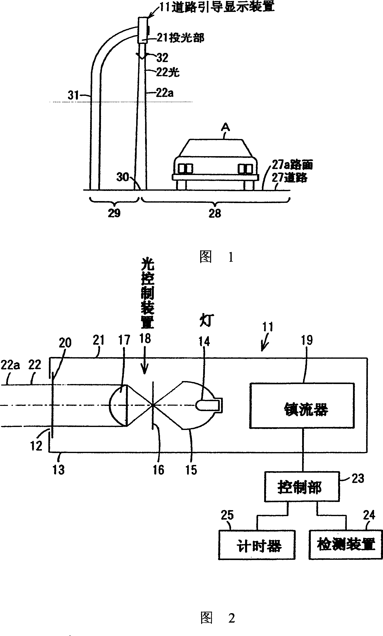 Road indication device