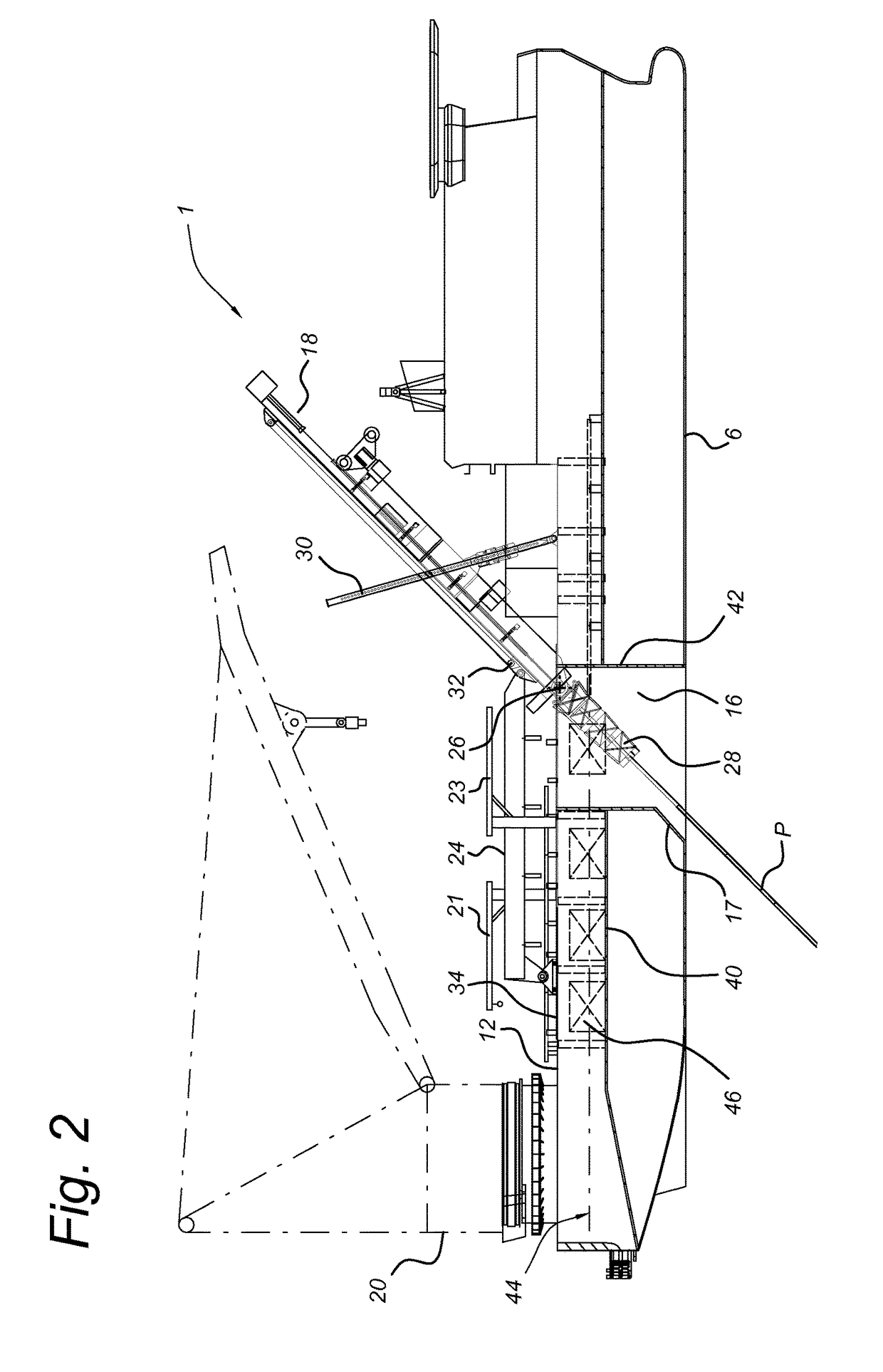 Multi-activity pipe-laying vessel