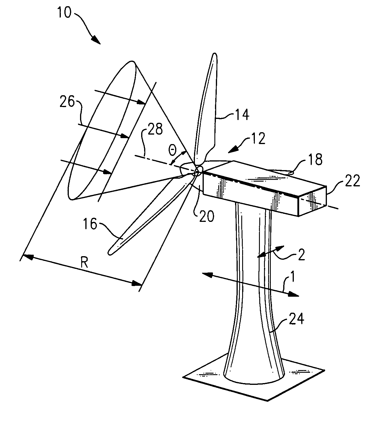 System and method for loads reduction in a horizontal-axis wind turbine using upwind information
