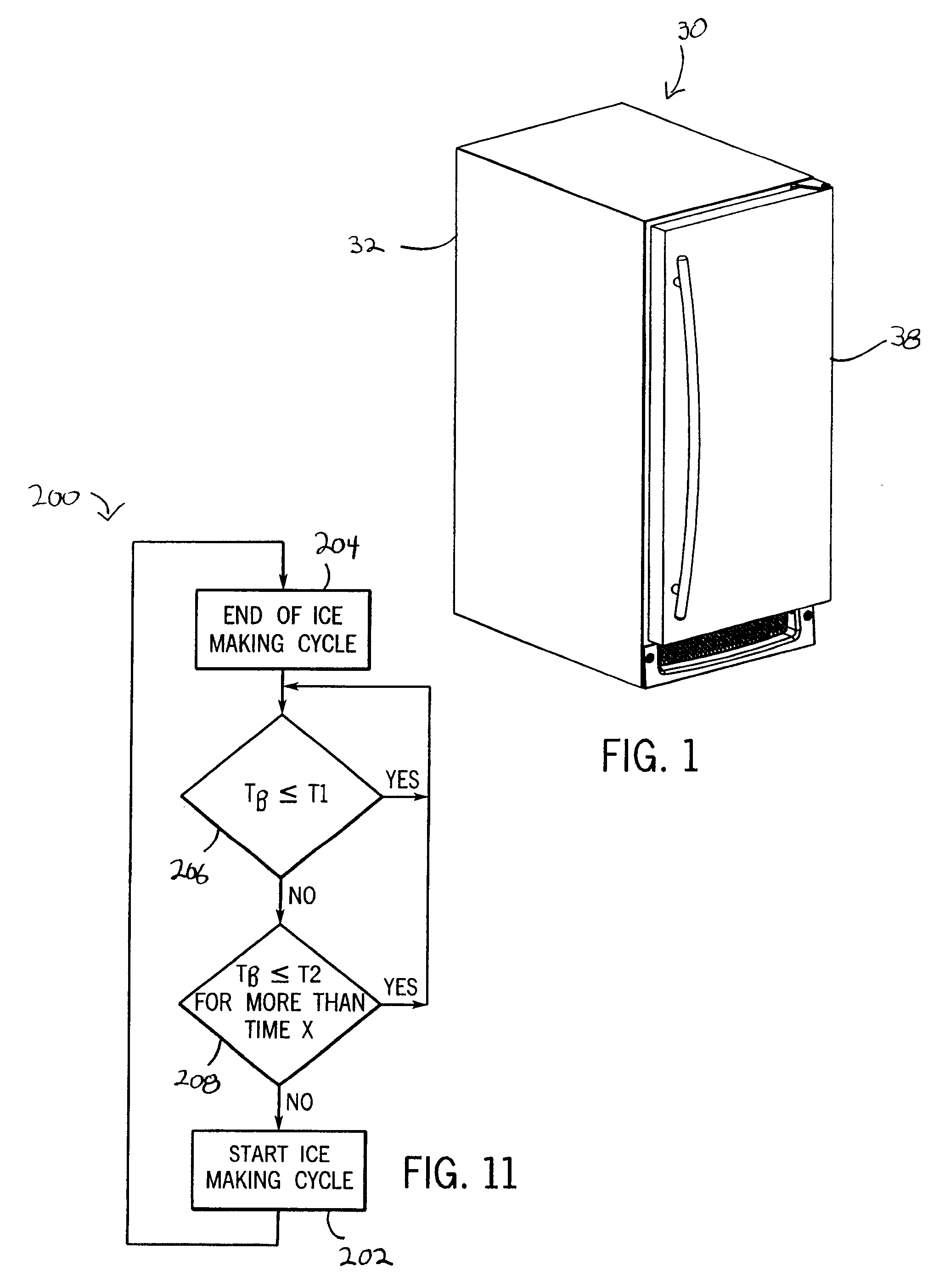 Ice maker with ice bin level control