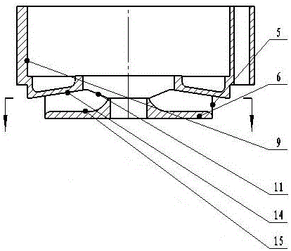 Radial deep-well pump with return guide vane