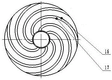 Radial deep-well pump with return guide vane