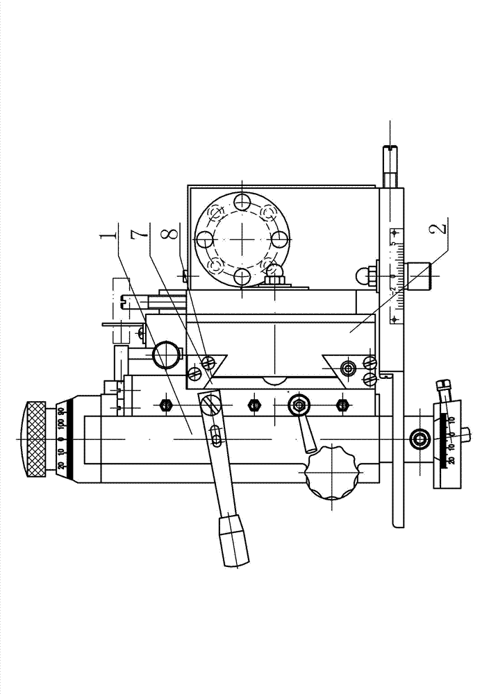 Guide wheel dresser feeding structure of air valve rod-part numerical control centerless grinding machine
