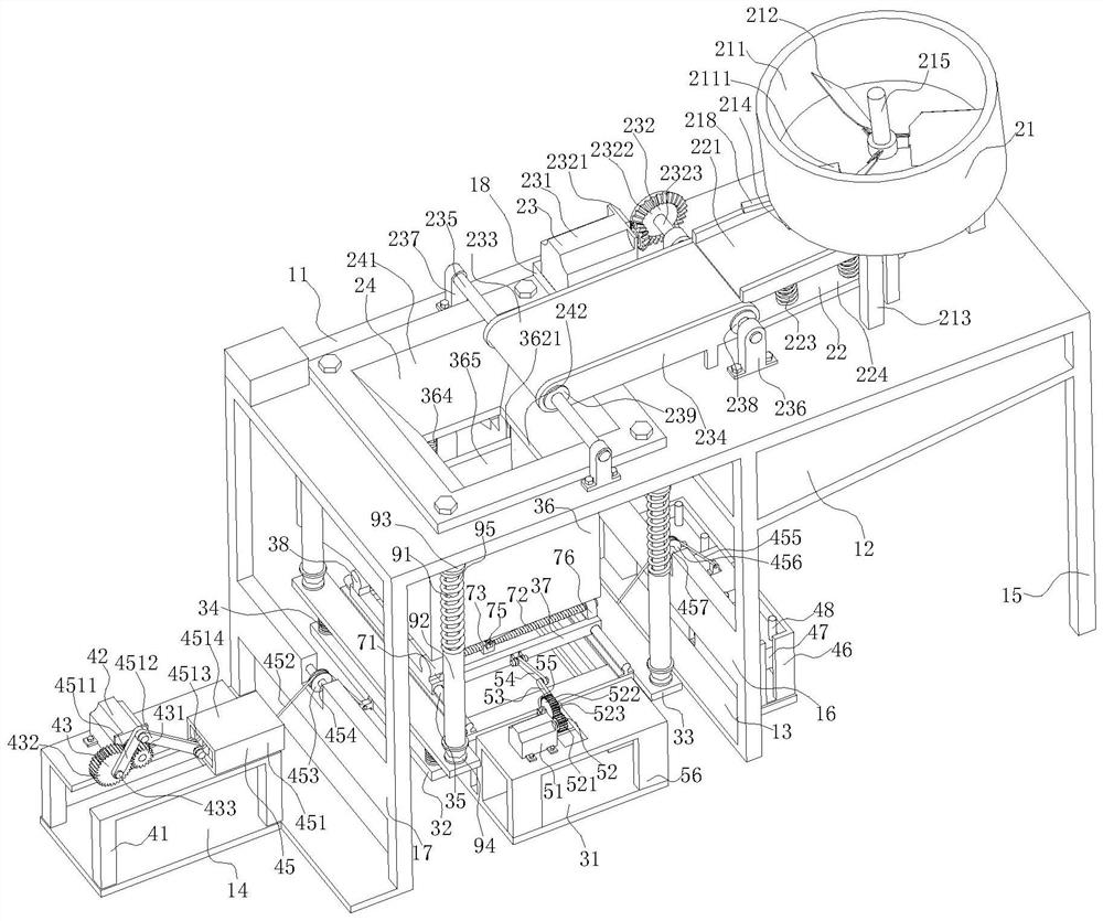 A semi-automatic intermittent feeding vibrating screening device