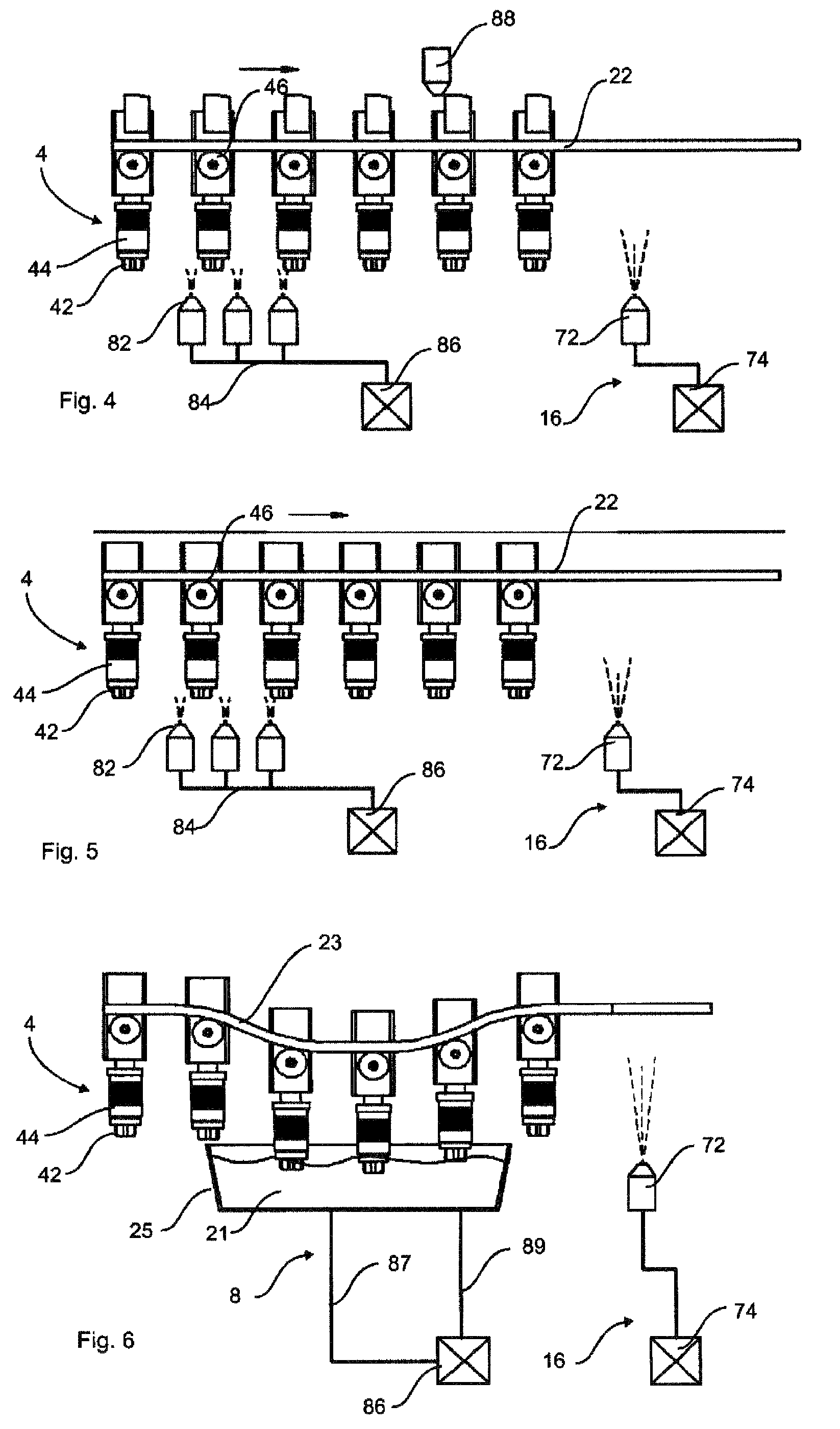Apparatus for treating containers including carrier sterilisation