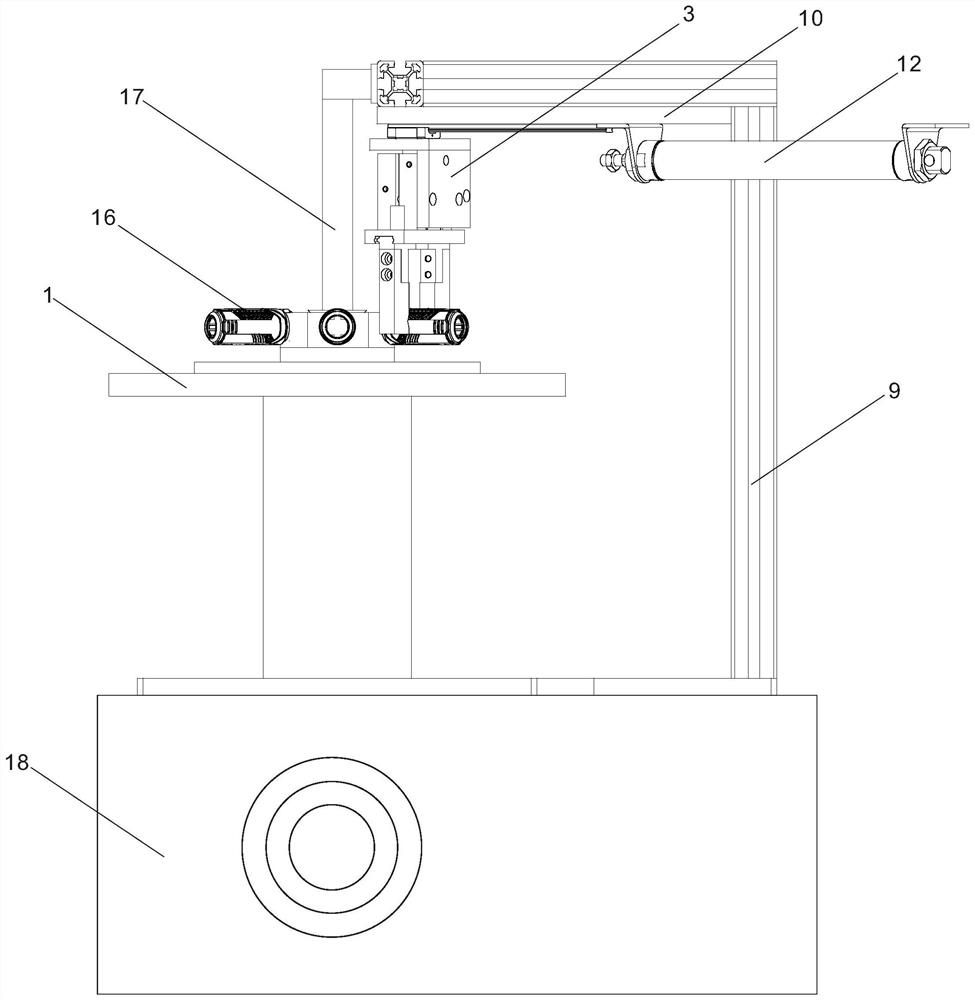 A plastic handle positioning and feeding device and a bronzing machine using the device