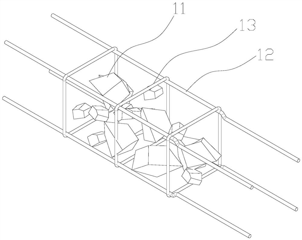 Recycled block concrete prefabricated assembly type ring beam structure and construction method thereof