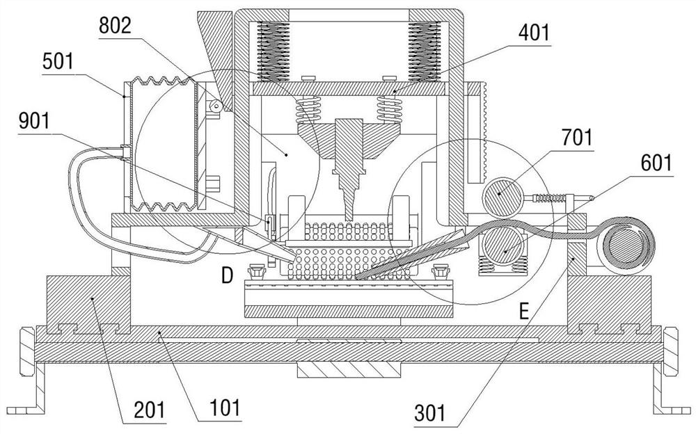 Wire anti-drop welding device for electronic component processing