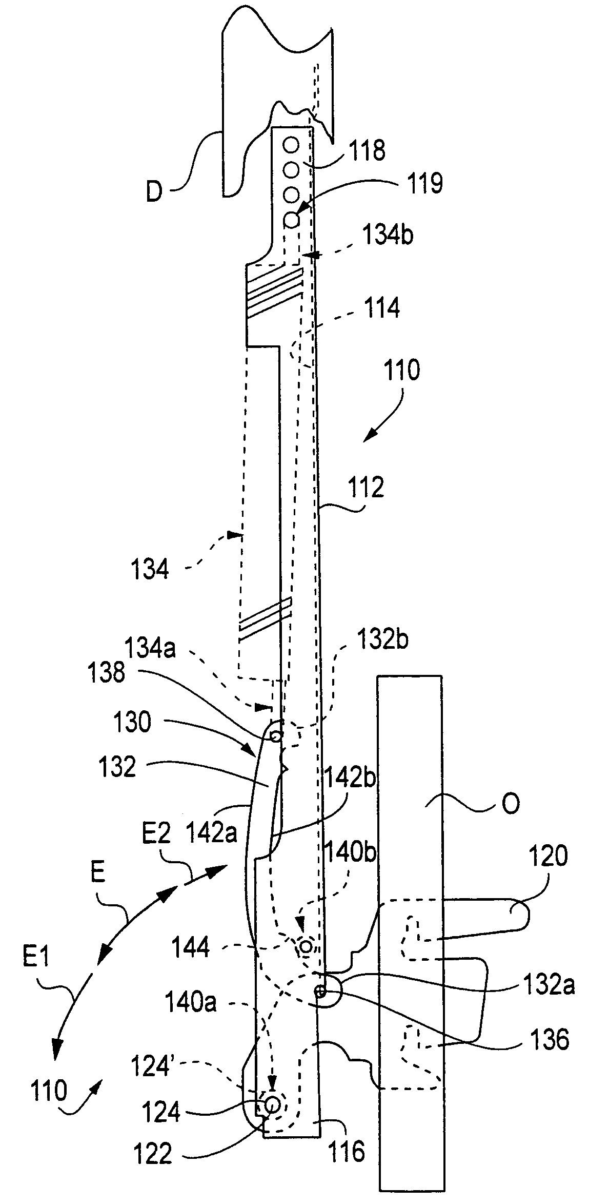 Single link hinge assembly with break-away link