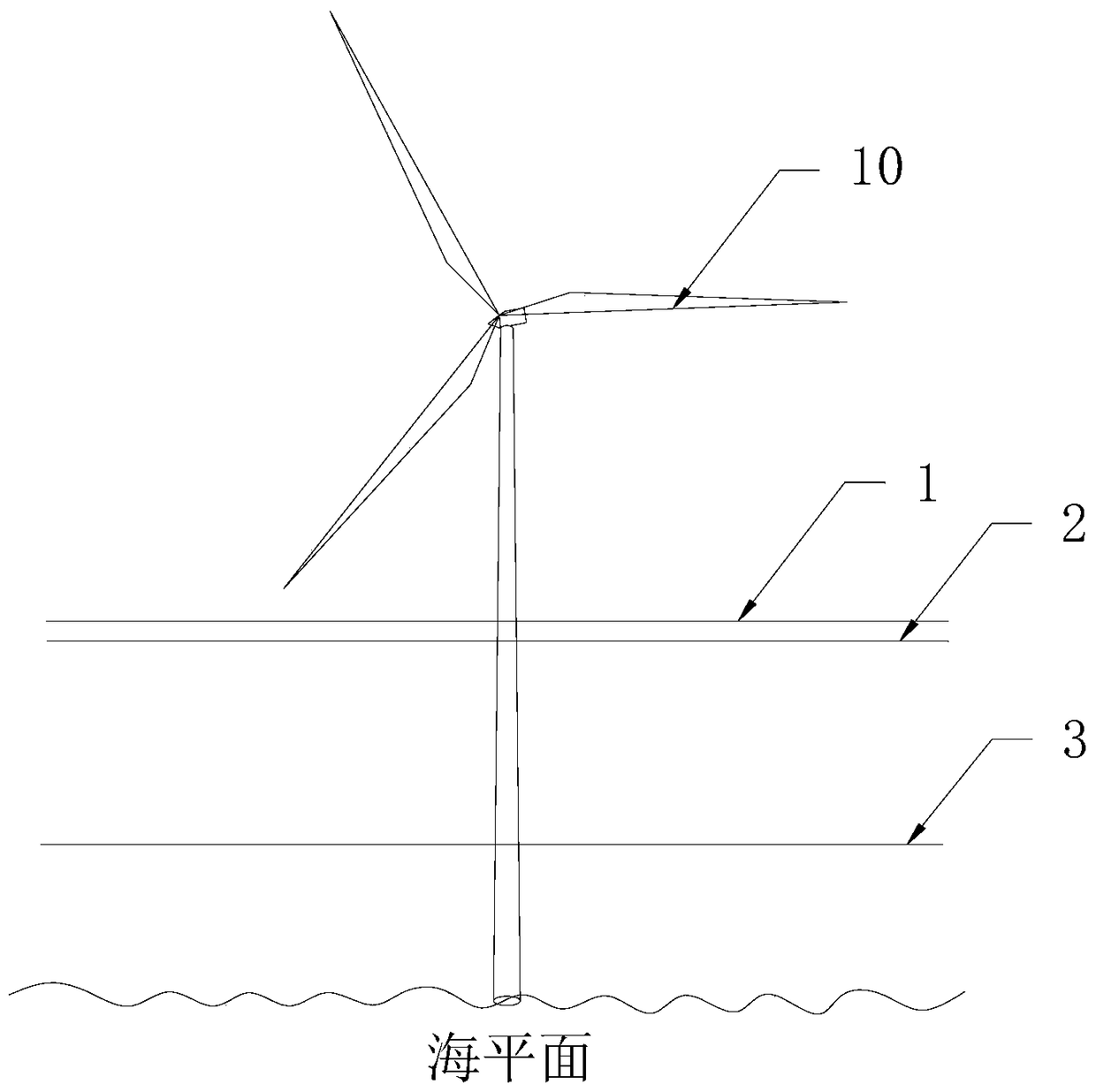 A method and device for effectively reducing the impact of offshore wind turbine infrasound on marine organisms