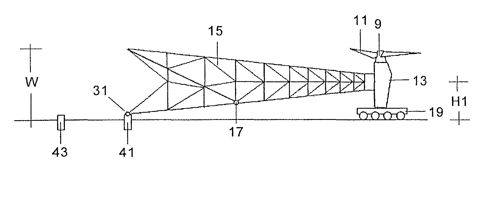 Lattice tower and an erection method for a wind turbine with a lattice tower