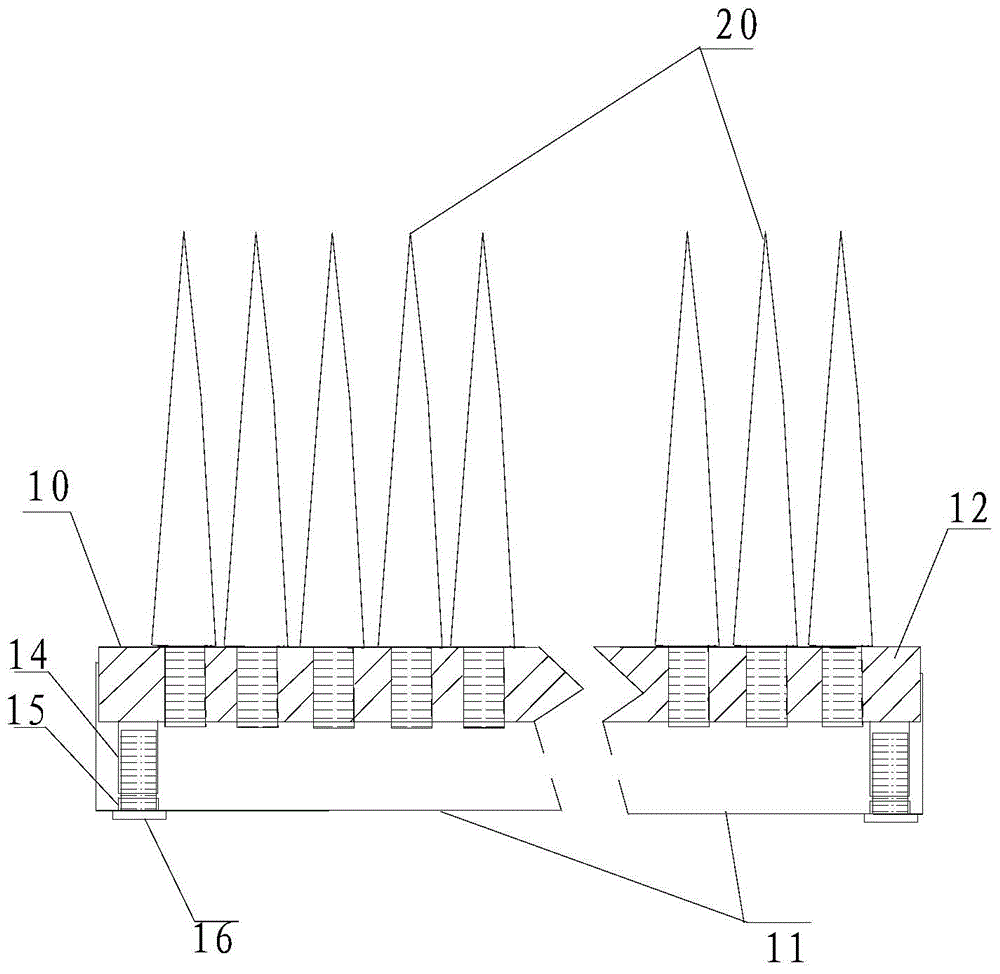 Height-adjustable needle seat structure