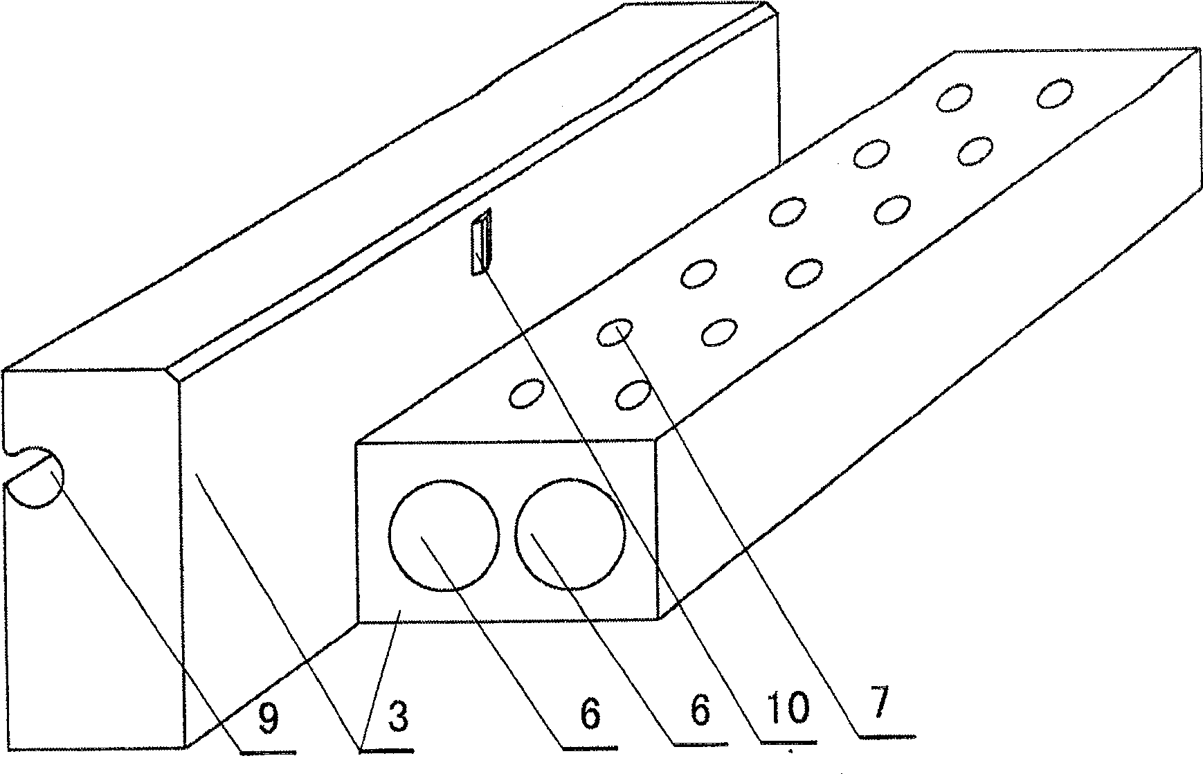 Road edge side protective block built-in drain-pipe