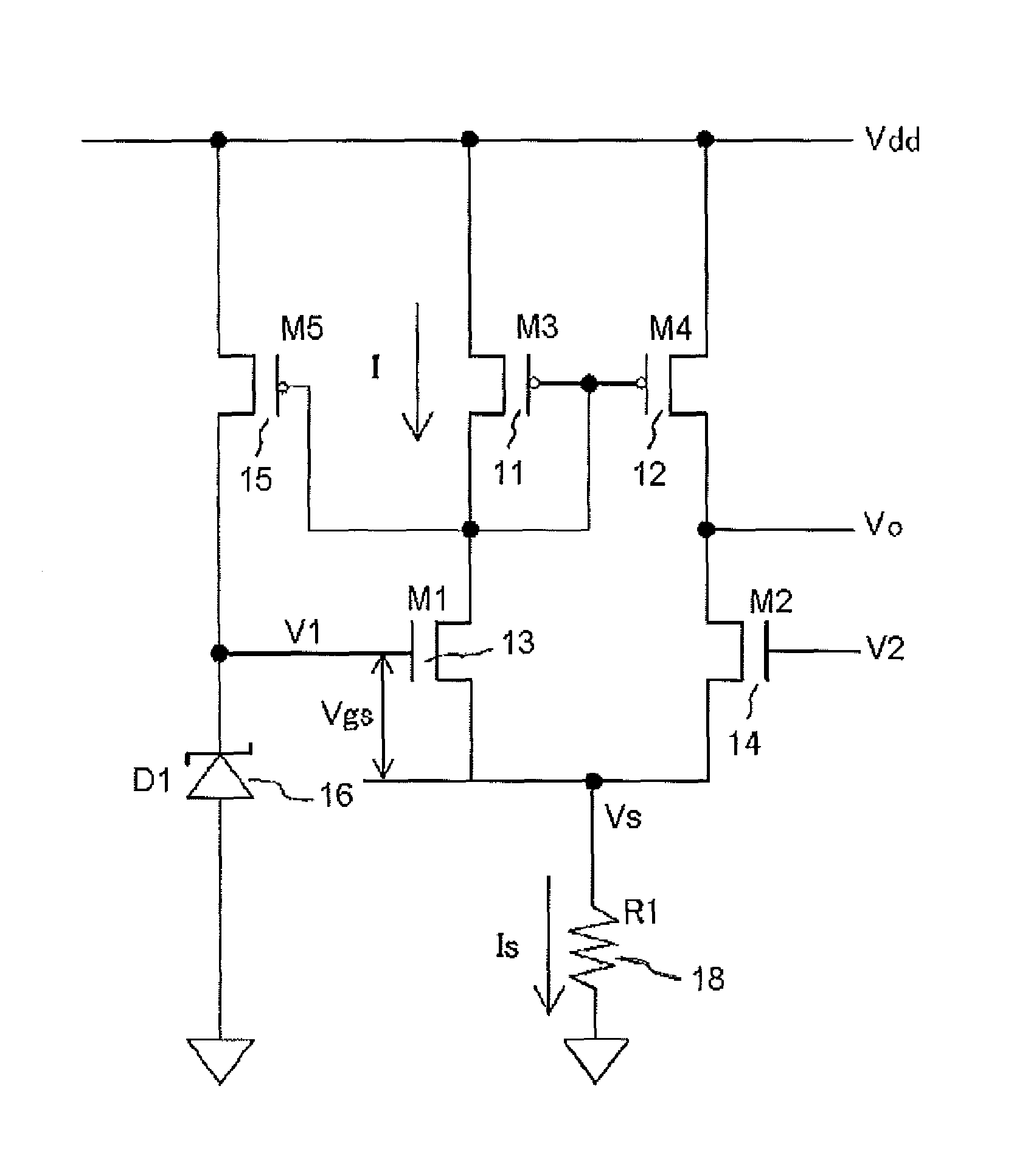 Comparator circuit with current mirror